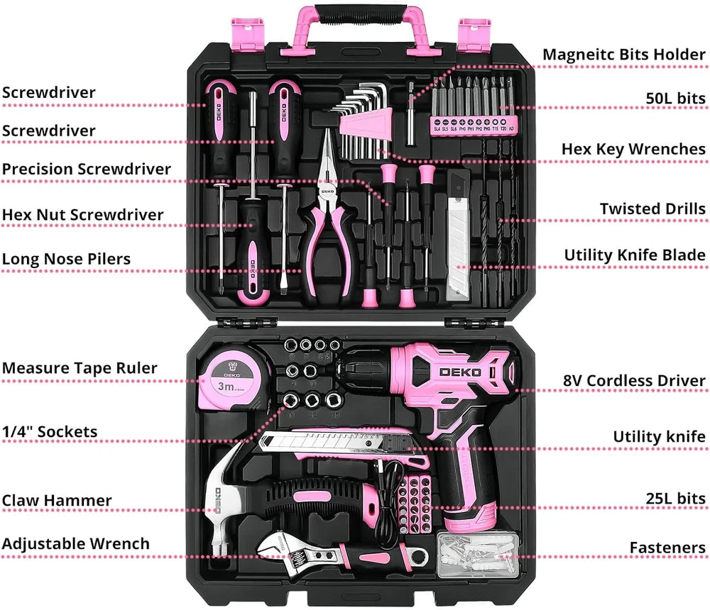 Electric drill + household tool kit