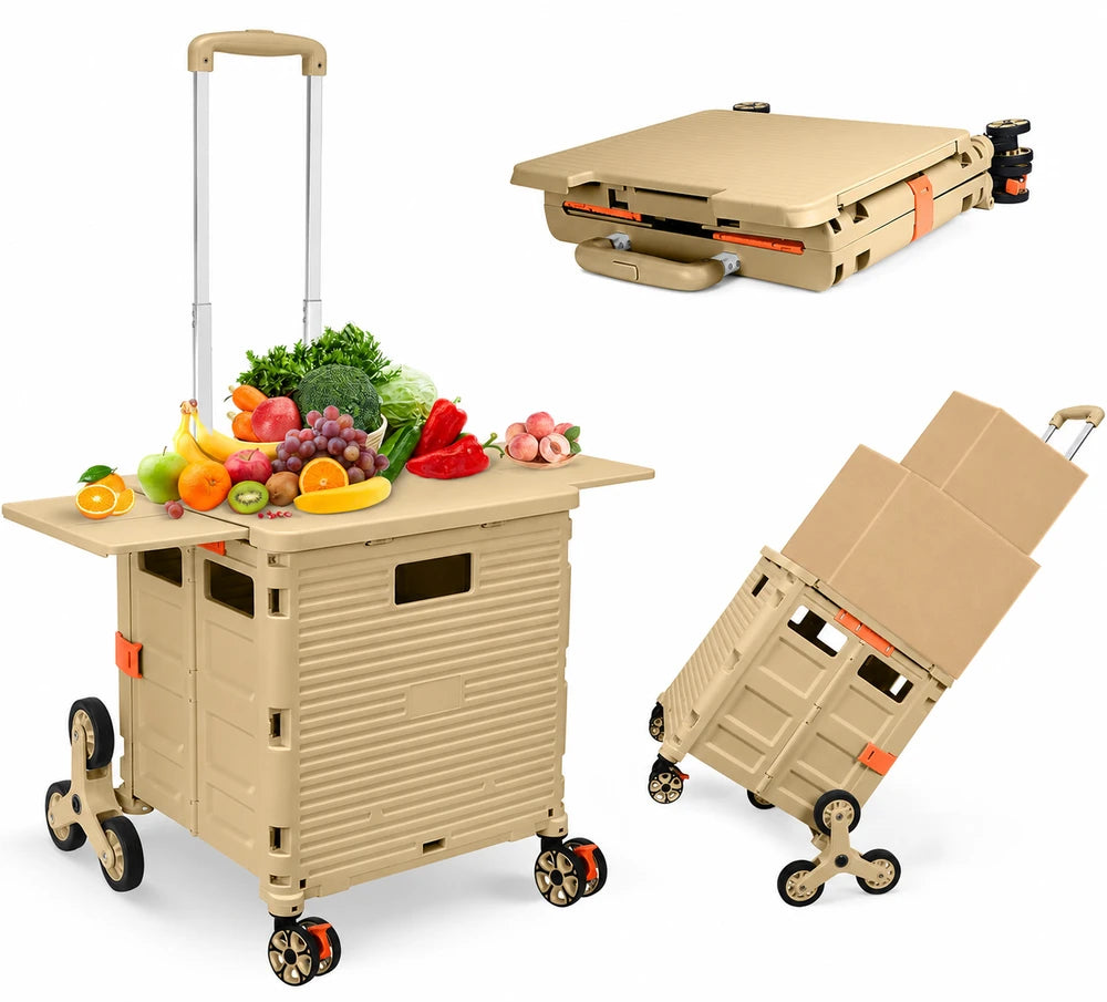 Collapsible Stair-Climbing Utility Cart