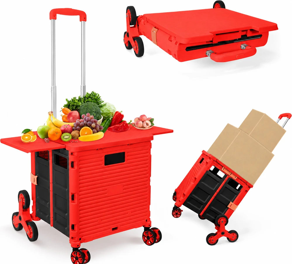 Collapsible Stair-Climbing Utility Cart