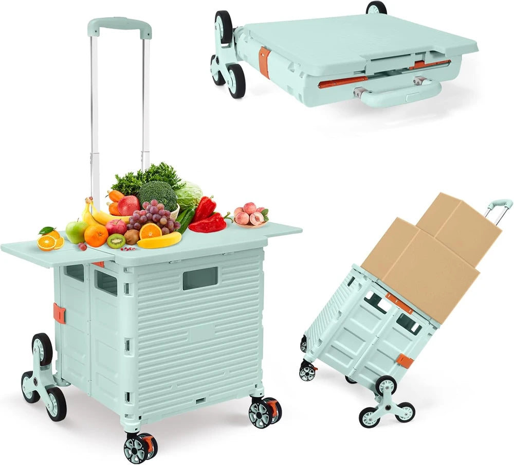 Collapsible Stair-Climbing Utility Cart
