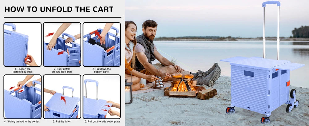 Collapsible Stair-Climbing Utility Cart