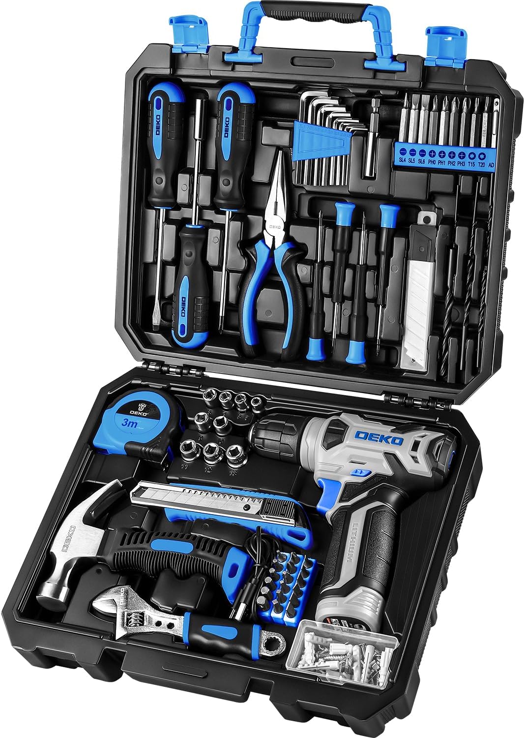Electric drill + household tool kit
