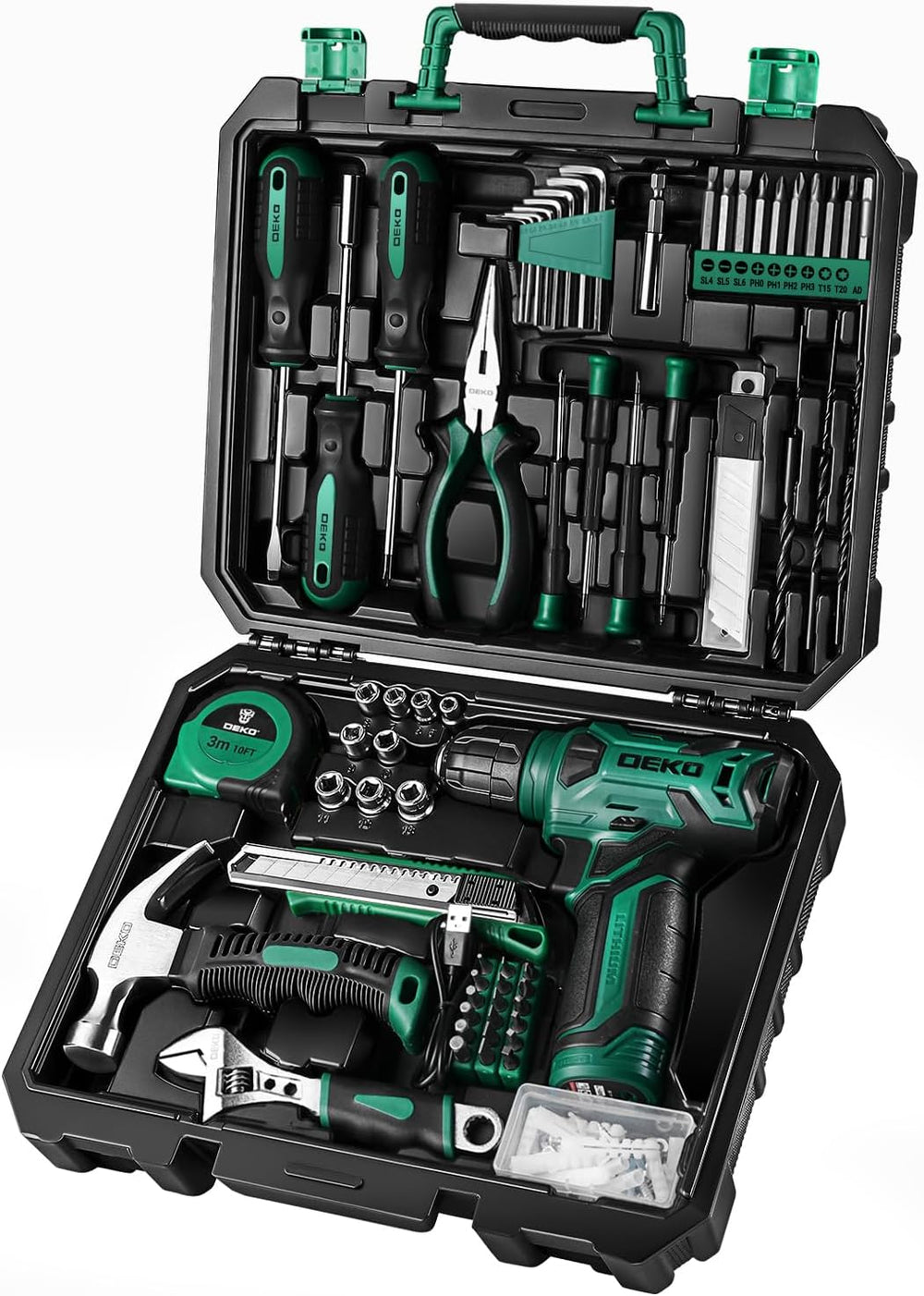 Electric drill + household tool kit