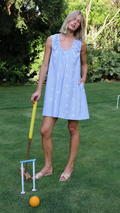 Aline Mini Dress - Blue Stripe
