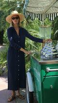 Boyfriend Maxi Dress Gauze - Navy