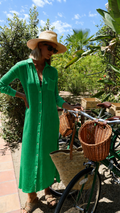 Boyfriend Maxi Dress Gauze - Golf Course